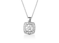 Halskette PG Gioielli Dame Push in Weißgold Diamante 0.10 Ct CIOPUSH/2 - CIOPUSH/2